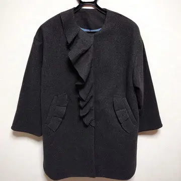 [새상품급] 앤드러브 노카라 코트 워셔블 빅 사이즈 손세탁 가능 3L