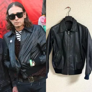 70s 빈티지 가죽 자켓 에디 슬리먼 리브 점퍼