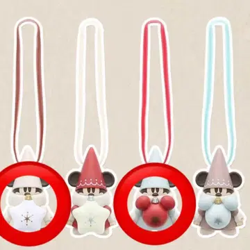 디즈니 릴린린 오너먼트 캡슐 토이 2점 세트 스카이블루 화이트