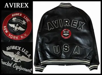 컨디션 최상 25AW 신상 AVIREX 양가죽 올 가죽 바시티 자켓