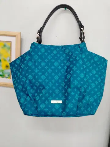 터콰이즈 로고 숄더백