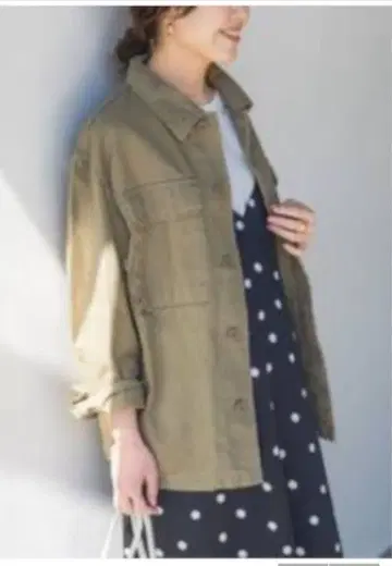 스픽 앤 스팬 카키 밀리터리 자켓