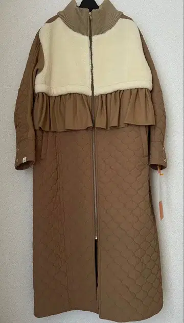 새상품 유에스유 갤러리 ICHI PERCENT 1% 프릴 코트