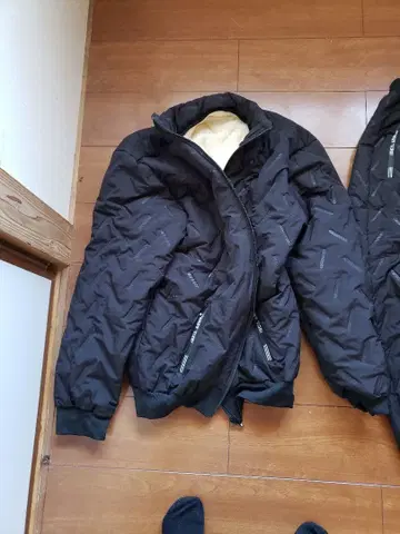 블랙 다운 자켓 팬츠 세트 7xl