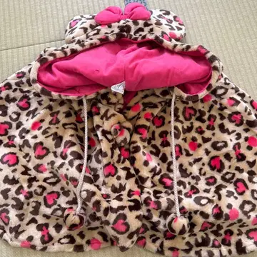 미니 레오파드 무늬 판초