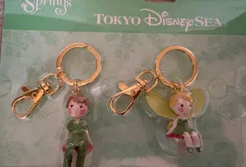 도쿄디즈니씨 피터팬 팅커벨 키체인 2개 세트