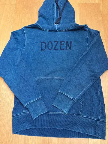 DOZEN-ONE 데님 블루 후드티 M