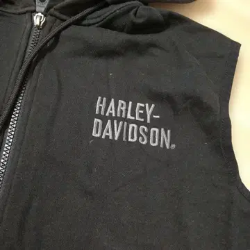 HARLEY-DAVIDSON 후드 부착 블랙 베스트