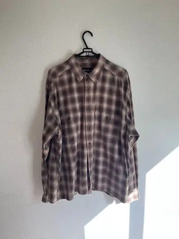 00s Eddie Bauer 옴브레 체크 셔츠 레귤러 기장 수선 완료