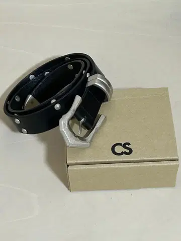 CS 블랙 가죽 벨트
