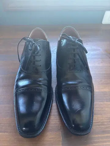 REGAL 블랙 드레스 슈즈 윙팁