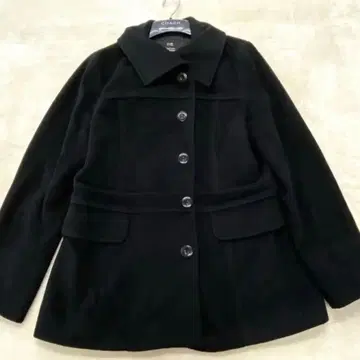 [ 새상품급 4XL ] 23구 하프 코트 캐시미어 혼방 블랙 48