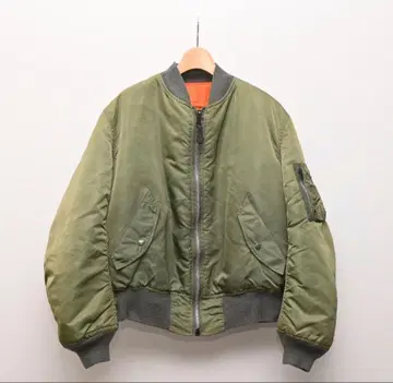 90s ALPHA MA-1 L 카키 플라이트 자켓
