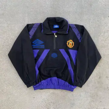 90s UMBRO 맨체스터 U 하프 지퍼 드릴 탑 축구
