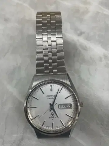 세이코 쿼츠 타입 II 손목시계 빈티지 중고 가동품