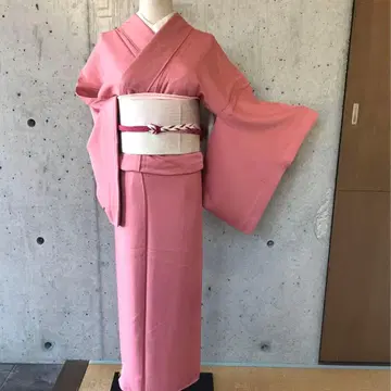 순수 실크 이로무지 이중 기모노 하나몬