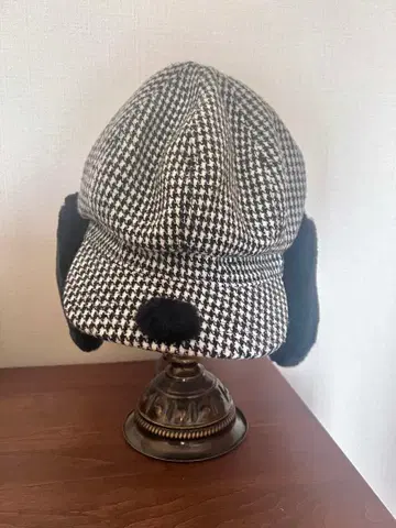 스누피 하운드투스 체크 패턴 모자 USJ 유니버셜 캡