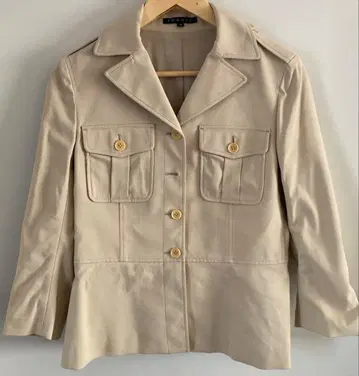 띠어리 밀리터리풍 자켓 베이지