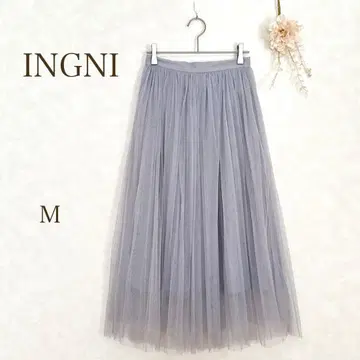 [잉그 INGNI] 샤샤 스커트 라이트 그레이 밴딩 페미닌