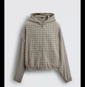 ZARA 체크 무늬 박스핏 자켓