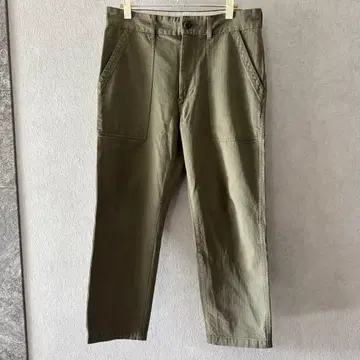 USED 헤링본 원단 베이커 팬츠