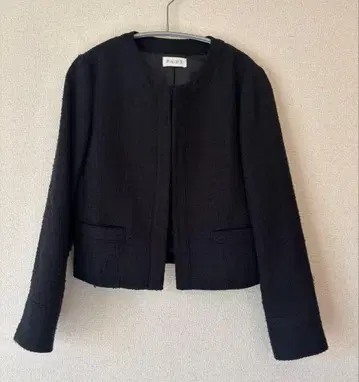 PLST 노카라 자켓 네이비