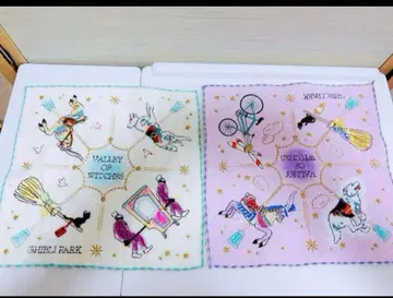 지브리 파크 한정판 마녀의 계곡 미니 타월 회전목마 2점