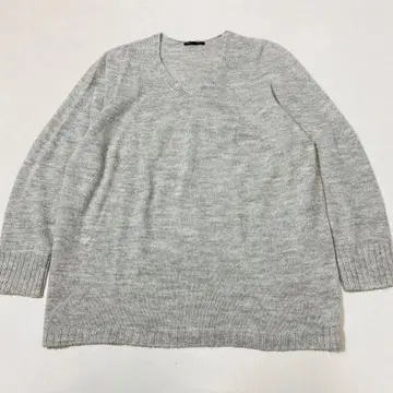 23구 알파카 블렌드 V넥 오버 니트 풀오버 46