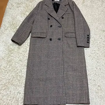 체크 롱 코트 체스터 코트