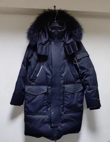 [L.Z.L] 퍼 달린 다운 롱 자켓 블랙 빅 사이즈