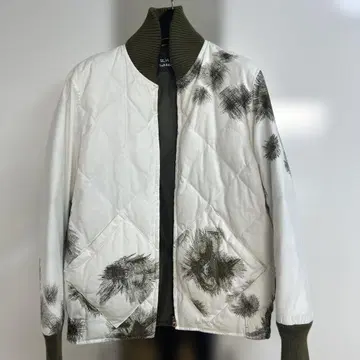 퀼팅 자켓 화이트/올리브 론 헤르만 빈티지