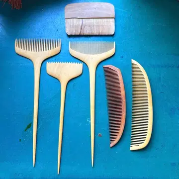 황사 너구리 빗 세트 본 황사 너구리 앤티크 빗