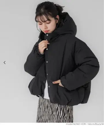 coca 충전솜 밑단 볼륨 블루종 블랙 M