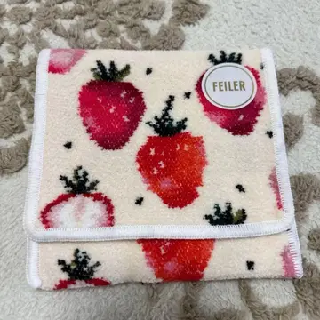 미사용 페이저 스트로베리 도트 손수건 파우치