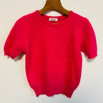 컨디션 최상 반팔 니트 핑크