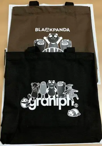 이온 그라니프 콜라보 블랙 팬더 토트백 블랙 브라운