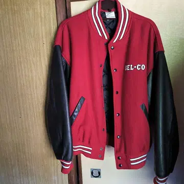 BEL-CO 바시티 자켓 M 레드/블랙