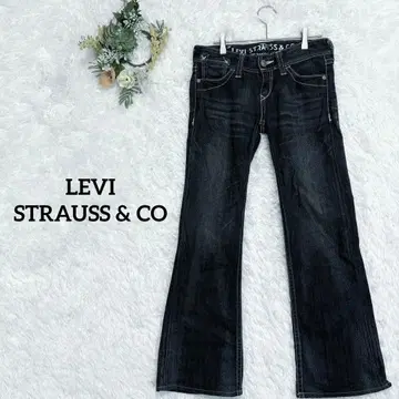 [ 리바이스 ] 부츠컷 데님 여성용 경량 스트레치 화이트 스티치