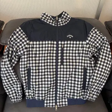 미사용 새상품 Callaway 발수 자켓 깅엄 체크 패턴 L