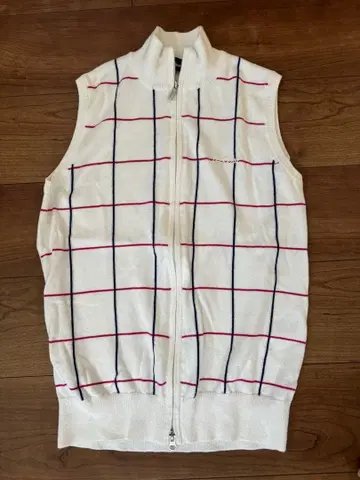 Titleist 남성용 베스트 M 사이즈 화이트 체크