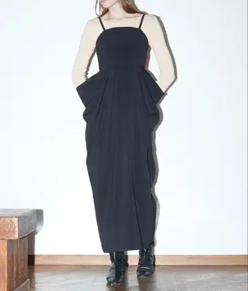 CLANE 베어탑 드레이프 원피스