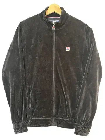 FILA 휠라 벨로아 저지 트랙 자켓 자수 로고