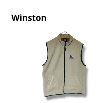 [윈스턴] 빈티지 베스트 원포인트 로고 캐주얼 그레이