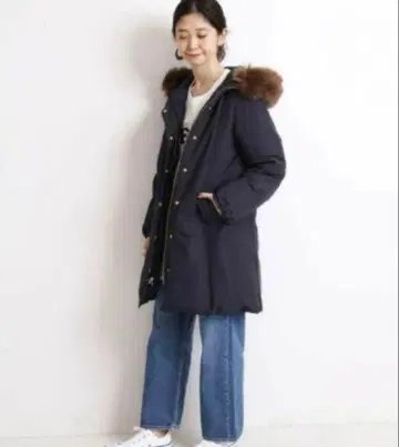 슬로브 이에나 리버서블 다운 코트 퍼 3way 롱 자켓 38