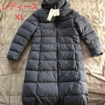 새상품 유니클로 여성용 울트라 라이트 다운 스트레치 롱 코트 XL