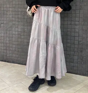 지나시스 롱 스커트 글리터 캉캉 스커트