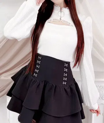 MARS 하트 ZIP 골지 상의