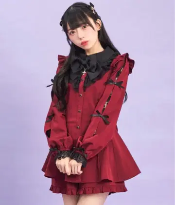 시크릿허니 셋업 와인 레드