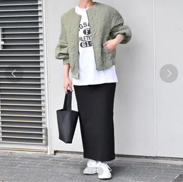 SIMPLICITE BC.Stock 코드 자수 블루종 카키