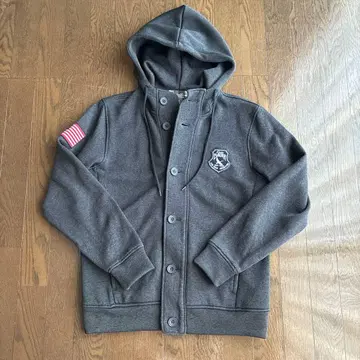 Eddie Bauer 후드 부착 그레이 점퍼